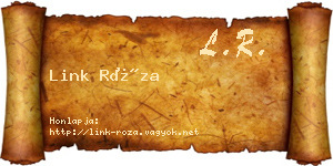 Link Róza névjegykártya